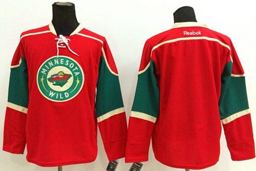 Custom Minnesota Wild red jersey
