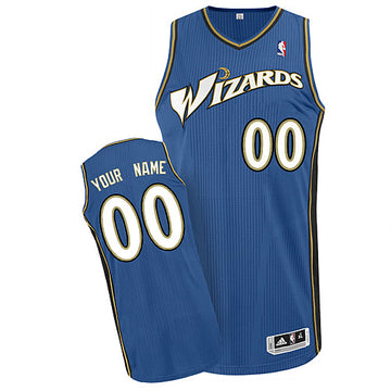Custom Washington Wizards blue Authentic jersey