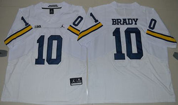 Tom Brady Michigan Wolverines white Elite jersey