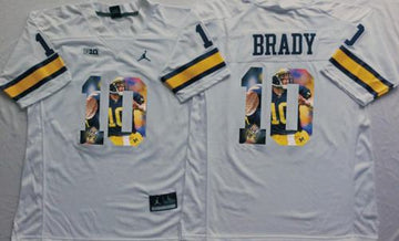 Tom Brady Michigan Wolverines white Fashion jersey