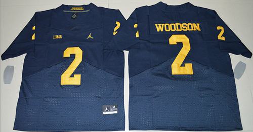 Charles Woodson Michigan Wolverines navy Elite jersey