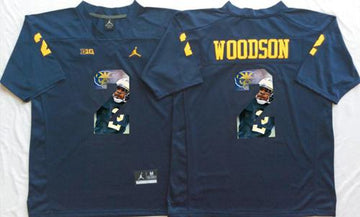Charles Woodson Michigan Wolverines navy Fashion jersey