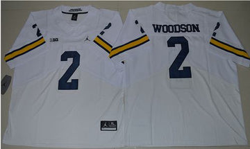 Charles Woodson Michigan Wolverines white Elite jersey