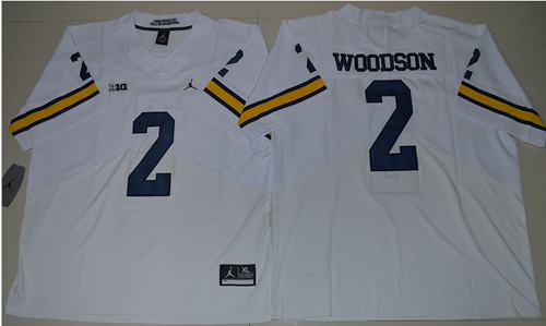 Charles Woodson Michigan Wolverines white Elite jersey