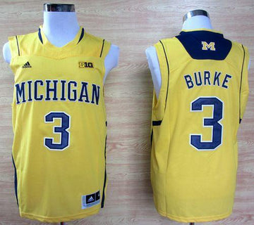 Trey Burke Michigan Wolverines gold jersey