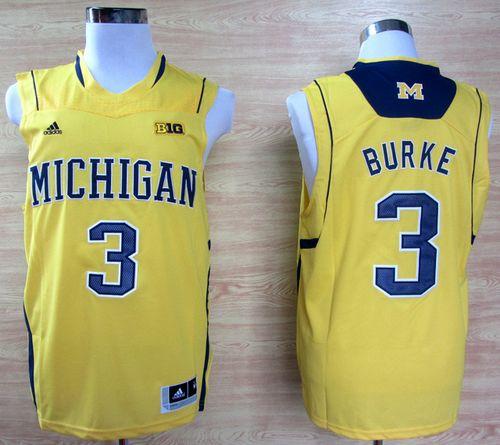 Trey Burke Michigan Wolverines gold jersey