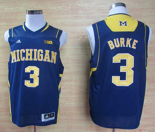 Trey Burke Michigan Wolverines navy jersey
