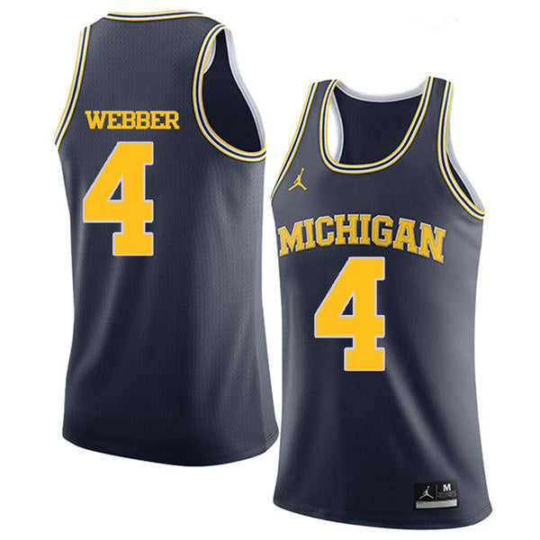 Chris Webber Michigan Wolverines blue jersey