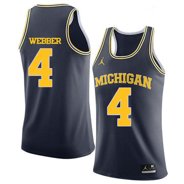 Chris Webber Michigan Wolverines blue jersey