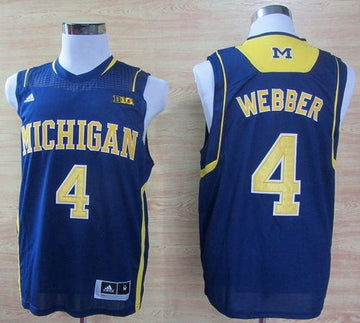 Chris Webber Michigan Wolverines navy jersey