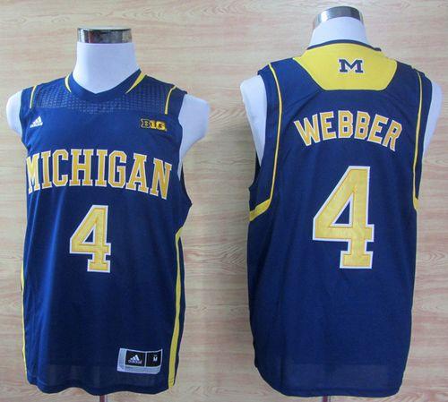 Chris Webber Michigan Wolverines navy jersey
