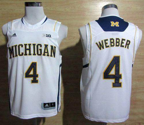 Chris Webber Michigan Wolverines white jersey