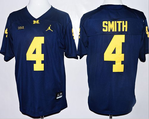 De'Veon Smith Michigan Wolverines navy jersey