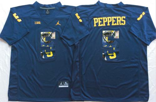 Jabrill Peppers Michigan Wolverines navy Fashion jersey