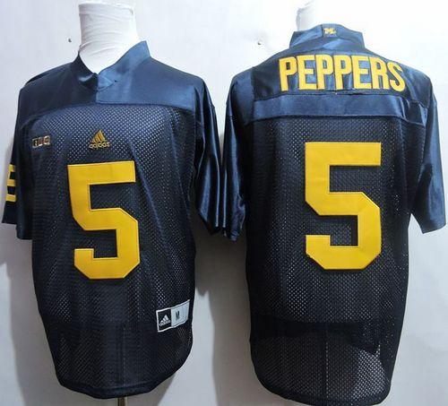 Jabrill Peppers Michigan Wolverines navy jersey