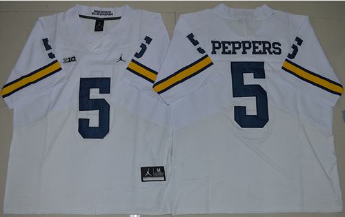 Jabrill Peppers Michigan Wolverines white Elite jersey
