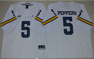 Jabrill Peppers Michigan Wolverines white Elite jersey