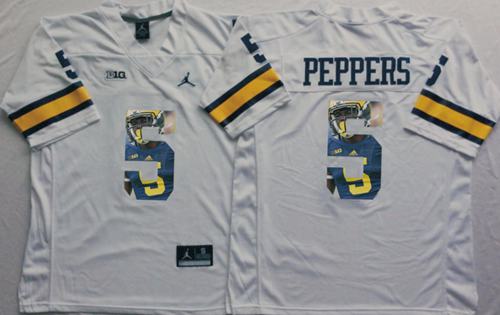 Jabrill Peppers Michigan Wolverines white Fashion jersey