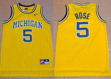 Jalen Rose Michigan Wolverines gold jersey