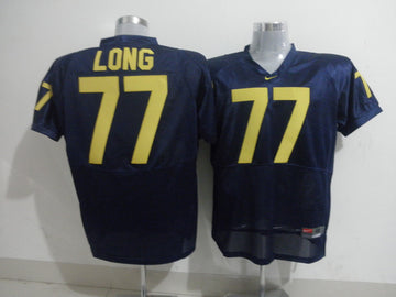 Jacke Long Michigan Wolverines blue jersey