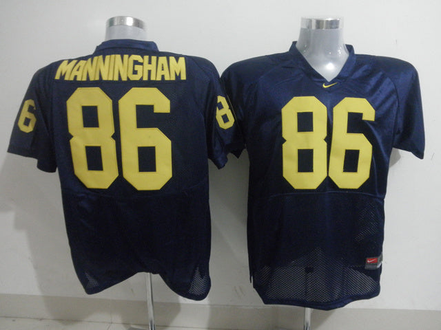 Mario Manningham Michigan Wolverines blue jersey