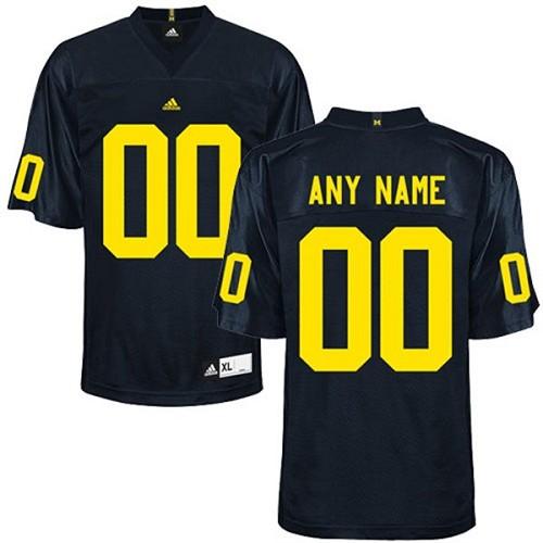 Custom Michigan Wolverines navy Authentic jersey