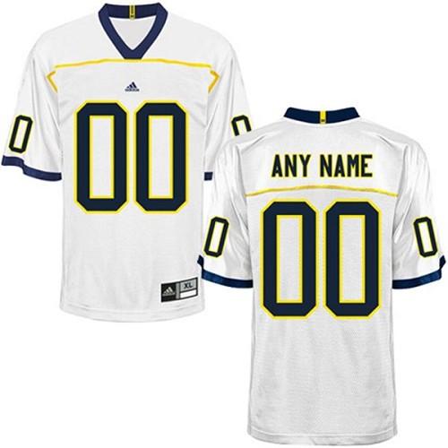 Custom Michigan Wolverines white Authentic jersey