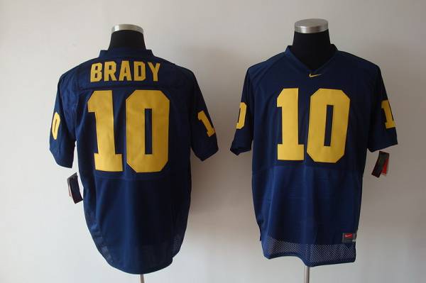 Tom Brady Michigan Wolverines blue jersey