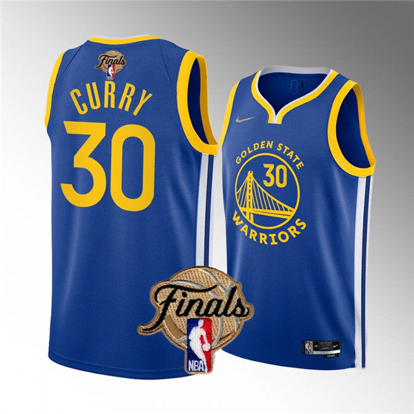 Stephen Curry Golden State Warriors royal jersey