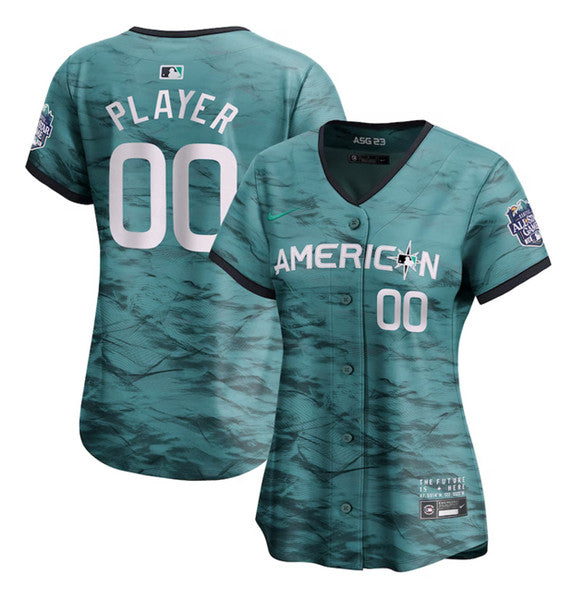Custom MLB All-Star teal jersey