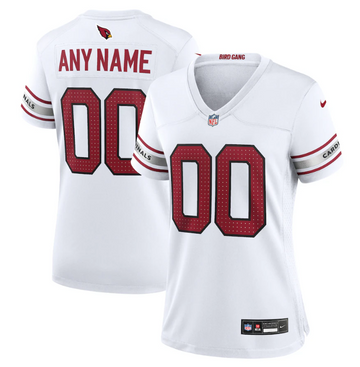 Custom Arizona Cardinals white Game jersey