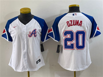 Marcell Ozuna Atlanta Braves white City Connect jersey