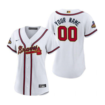 Custom Atlanta Braves white jersey
