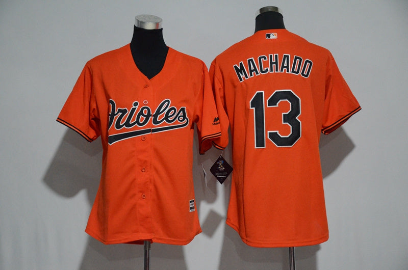 Manny Machado Majestic Baltimore Orioles orange Alternate jersey