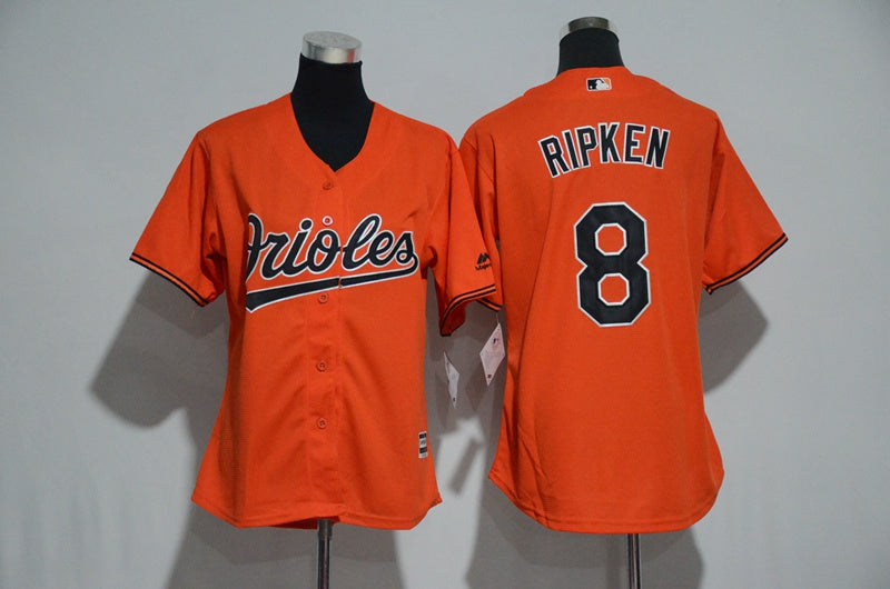 Cal Ripken Majestic Baltimore Orioles orange Alternate jersey