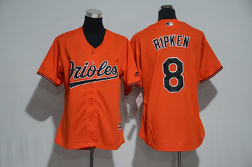 Cal Ripken Majestic Baltimore Orioles orange Alternate jersey