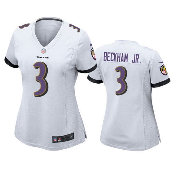 Odell Beckham Jr Baltimore Ravens white jersey