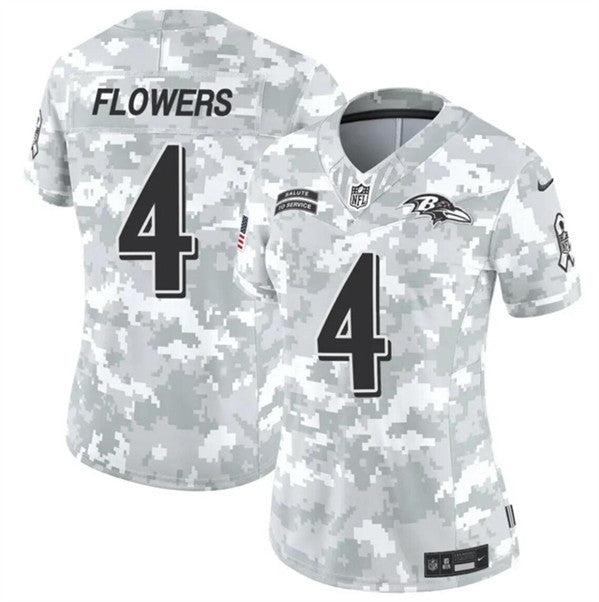 Zay Flowers Baltimore Ravens camo Salute To Service jersey