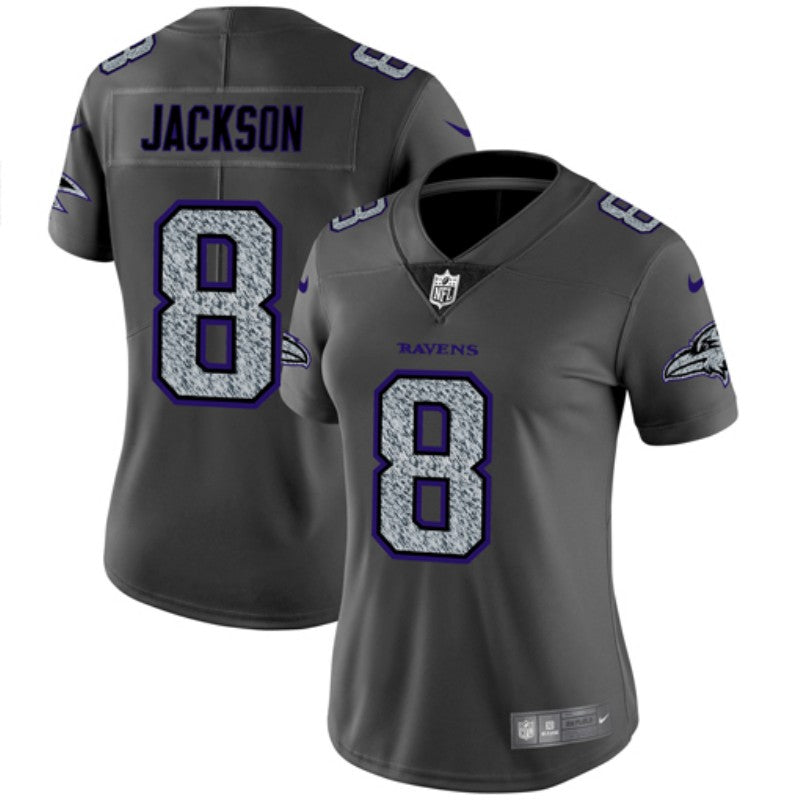 Lamar Jackson Baltimore Ravens gray Fashion Static jersey