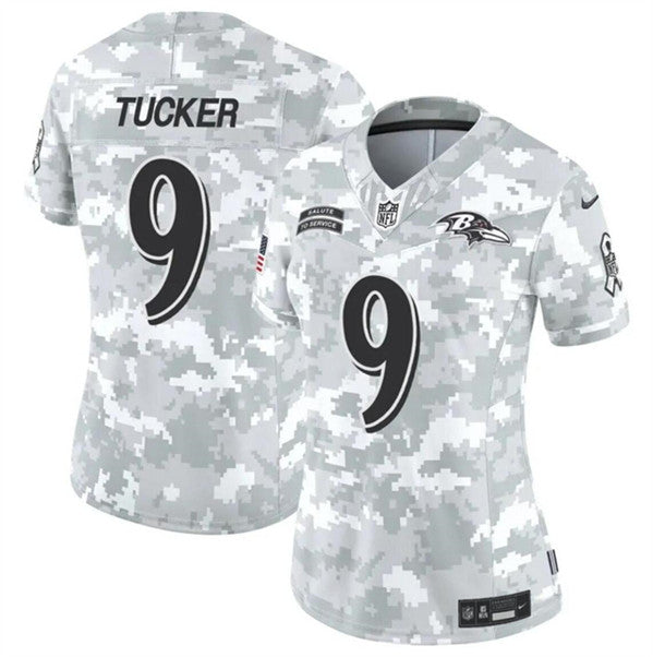 Justin Tucker Baltimore Ravens camo Salute To Service jersey