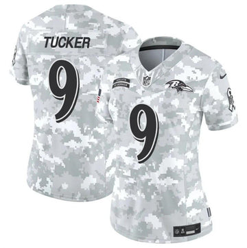 Justin Tucker Baltimore Ravens camo Salute To Service jersey