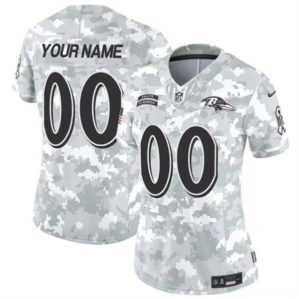 Custom Baltimore Ravens camo Salute To Service jersey