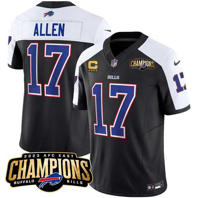Josh Allen Buffalo Bills black-white FUSE jersey