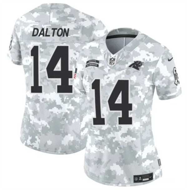Andy Dalton Arctic Carolina Panthers camo Salute To Service jersey