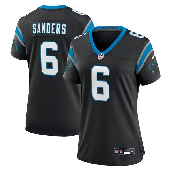 Miles Sanders Carolina Panthers black Game jersey