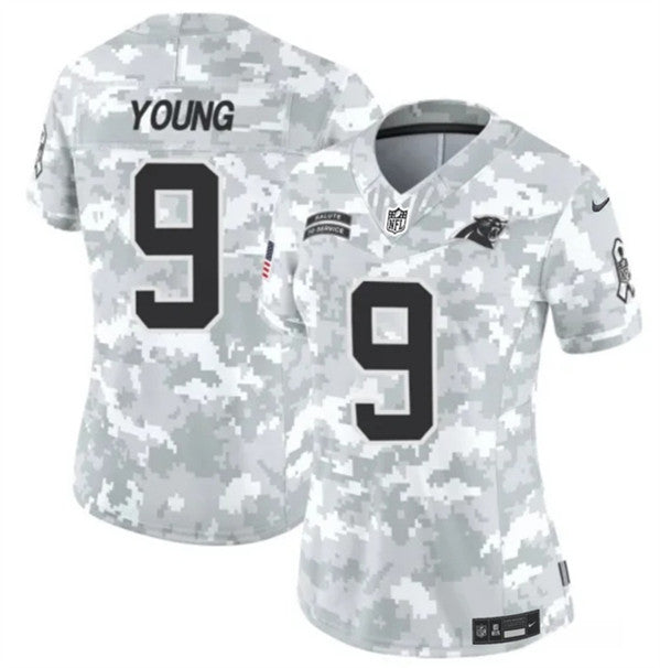 Bryce Young Arctic Carolina Panthers camo Salute To Service jersey