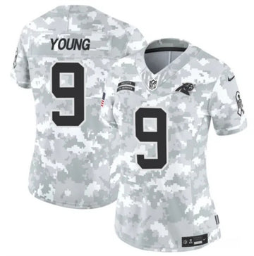 Bryce Young Arctic Carolina Panthers camo Salute To Service jersey