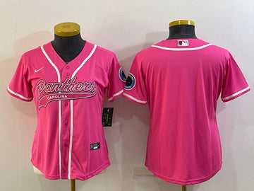Custom Carolina Panthers pink jersey