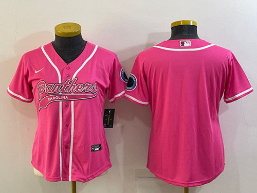 Custom Carolina Panthers pink jersey