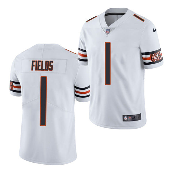 Justin Fields Chicago Bears white jersey